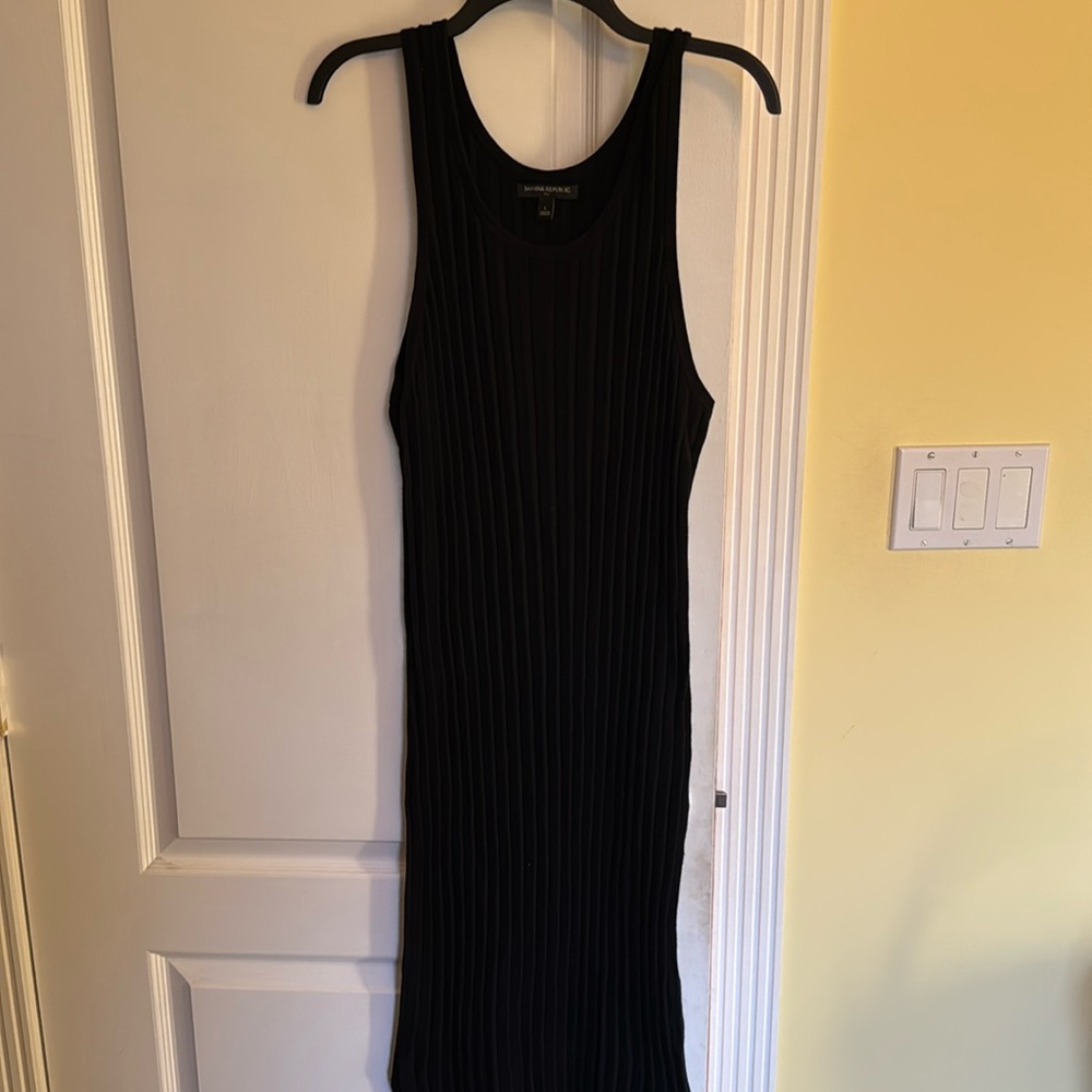 Black sweater maxi tank dress